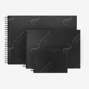 SEAWHITE : BLACK CARD SKETCHBOOKS WIDE SPIRAL PAD