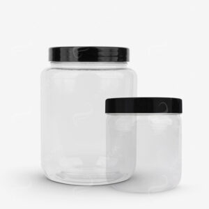 STUDIO ESSENTIALS : EMPTY PLASTIC SCREW TOP JARS