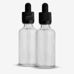 STUDIO ESSENTIALS : EMPTY GLASS BOTTLE WITH DROPPER