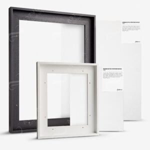 JACKSON'S : PREMIUM 19MM STRETCHED LINEN CANVAS AND BLACK 23MM REBATE READY-MADE WOODEN TRAY (FLOAT) FRAME SET