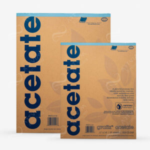 GRAFIX : CLEAR ACETATE 0.003IN GUMMED PADS