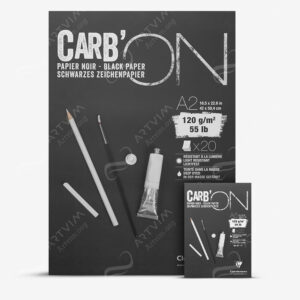 CLAIREFONTAINE : CARB'ON MULTI TECHNIQUES BLACK PAPER PAD