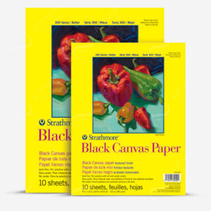 STRATHMORE : 300 SERIES BLACK CANVAS PAPER PAD