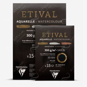 CLAIREFONTAINE : ETIVAL BLACK WATERCOLOUR PAPER