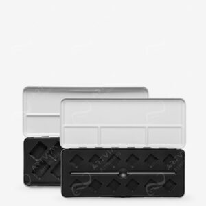 JACKSON'S : EMPTY METAL WATERCOLOUR BOXES DIAGONAL PLASTIC MOULDING